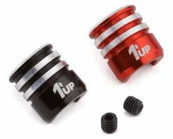 Coupon 🎁 1UP Racing Heatsink Bullet Plug Grips (Black/Red) (Fits LowPro Bullet Plugs) ⭐