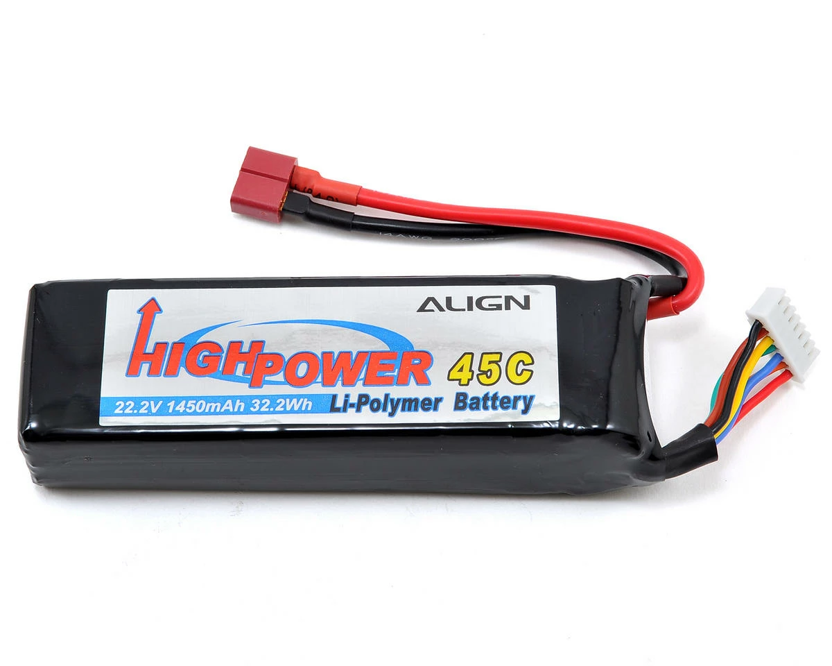 Best Pirce ✨ Align 6S High Power LiPo 45C Battery Pack (22.2V/1450mAh) w/T-Style Connector ⌛ 1 Best Pirce ✨ Align 6S High Power LiPo 45C Battery Pack (22.2V/1450mAh) w/T-Style Connector ⌛