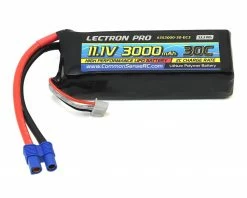 Outlet π Common Sense RC Lectron Pro 3S LiPo 30C LiPo Battery (11.1V/3000mAh) w/EC3 Connector β