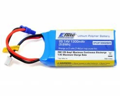 Wholesale 🌟 E-flite 2S LiPo Battery 20C (7.4V/1300mAh) w/EC2 Connector ❤️