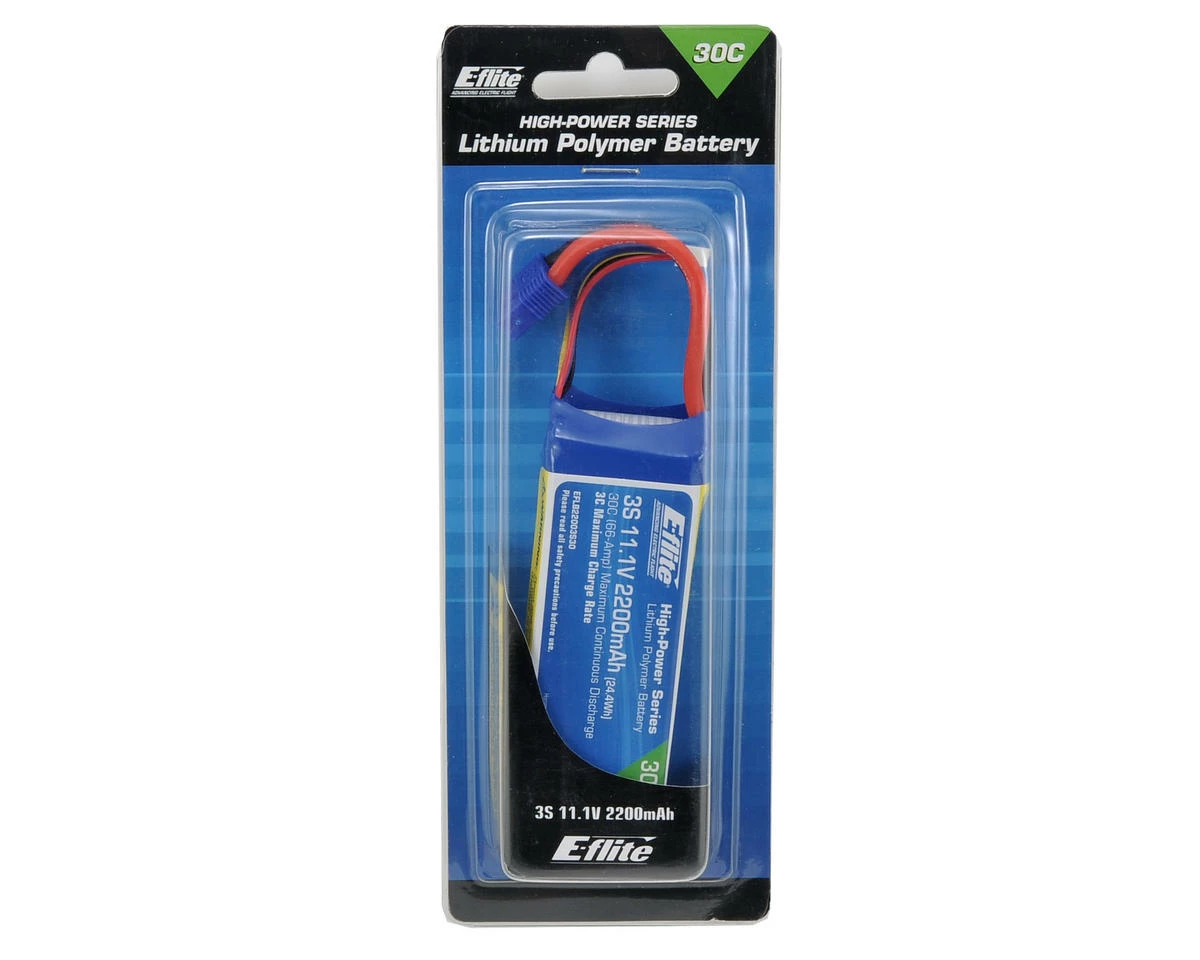 Wholesale 😉 E-flite 3S LiPo Battery 30C (11.1V/2200mAh) w/EC3 Connector 👏 2 Wholesale 😉 E-flite 3S LiPo Battery 30C (11.1V/2200mAh) w/EC3 Connector 👏 - Image 2