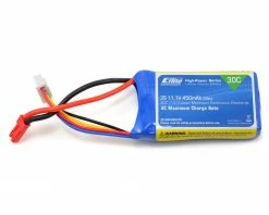 Cheap ⭐ E-flite 3S LiPo Battery 30C (11.1V/450mAh) w/JST Connector 👍