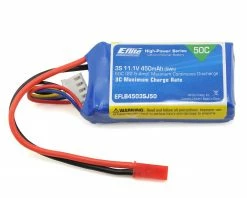 Brand new ⌛ E-flite 450mAh 3S 11.1V 50C LiPo Connector w/JST Connector 👍