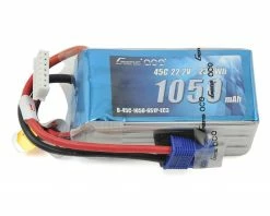 Outlet π Gens Ace 6s LiPo Battery 45C (22.2V/1050mAh) w/EC3 Connector π