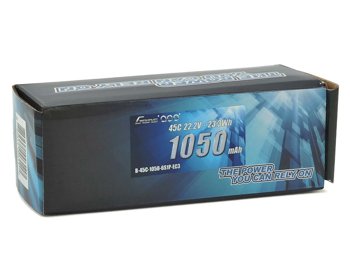 Outlet π Gens Ace 6s LiPo Battery 45C (22.2V/1050mAh) w/EC3 Connector π 2 Outlet π Gens Ace 6s LiPo Battery 45C (22.2V/1050mAh) w/EC3 Connector π - Image 2