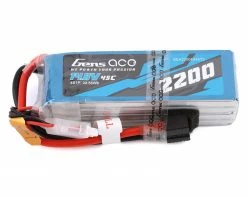 Outlet π Gens Ace 4s LiPo Battery Pack 45C (14.8V/2200mAh) w/Universal Connector π