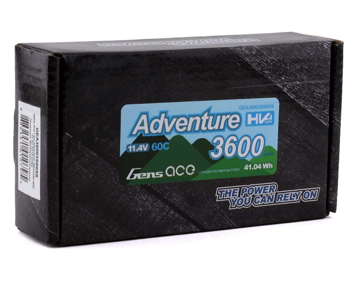 Coupon β¨ Gens Ace 3s LiHV LiPo Battery 60C w/XT-60 Connector (11.4V/3600mAh) π 2 Coupon β¨ Gens Ace 3s LiHV LiPo Battery 60C w/XT-60 Connector (11.4V/3600mAh) π - Image 2