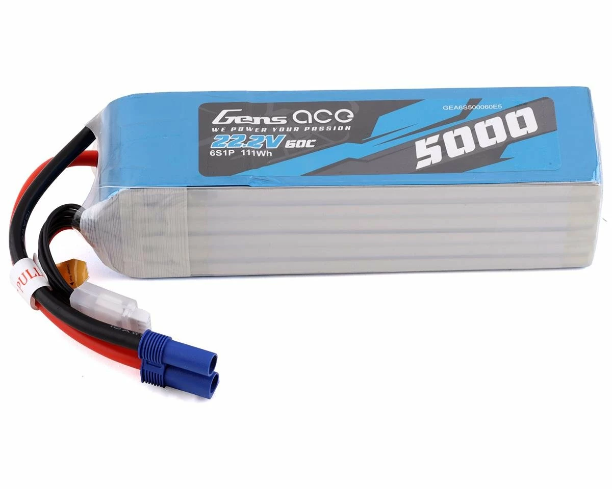 Wholesale ๐ Gens Ace 6s LiPo Battery 60C (22.2V/5000mAh) w/EC5 Connector ๐ 1 Wholesale ๐ Gens Ace 6s LiPo Battery 60C (22.2V/5000mAh) w/EC5 Connector ๐