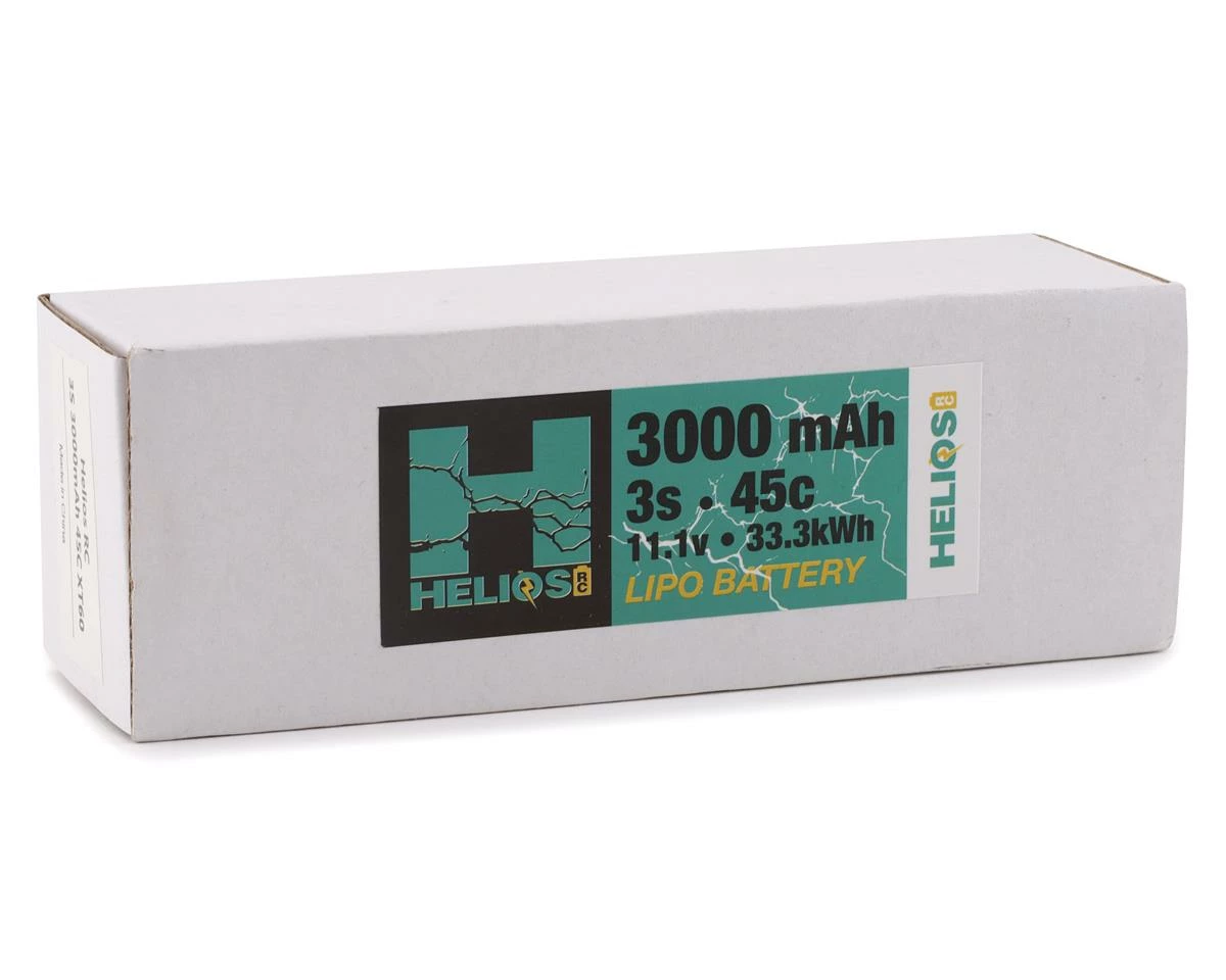 New π Helios RC 3S 45C LiPo Battery w/XT60 Connector (11.1V/3000mAh) π 2 New π Helios RC 3S 45C LiPo Battery w/XT60 Connector (11.1V/3000mAh) π - Image 2