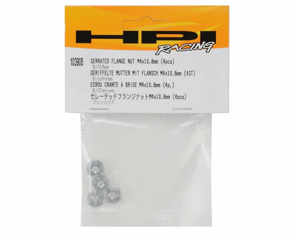 Hot Sale π HPI 4x10.8mm Serrated Flanged Nut (4) π― 2 Hot Sale π HPI 4x10.8mm Serrated Flanged Nut (4) π― - Image 2