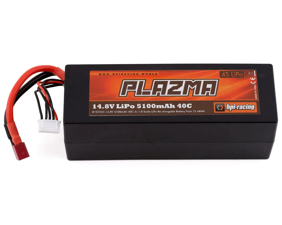 Promo π HPI Plazma 4S 40C LiPo Battery (14.8V/5100mAh) w/T-Style Connector β€οΈ 1 Promo π HPI Plazma 4S 40C LiPo Battery (14.8V/5100mAh) w/T-Style Connector β€οΈ