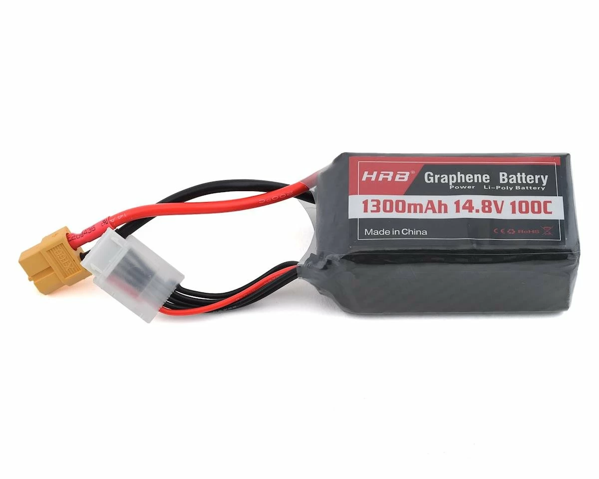 Best Sale β€οΈ HRB 4S 100C Graphene LiPo Battery (14.8V/1300mAh) w/XT-60 Connector π 1 Best Sale β€οΈ HRB 4S 100C Graphene LiPo Battery (14.8V/1300mAh) w/XT-60 Connector π