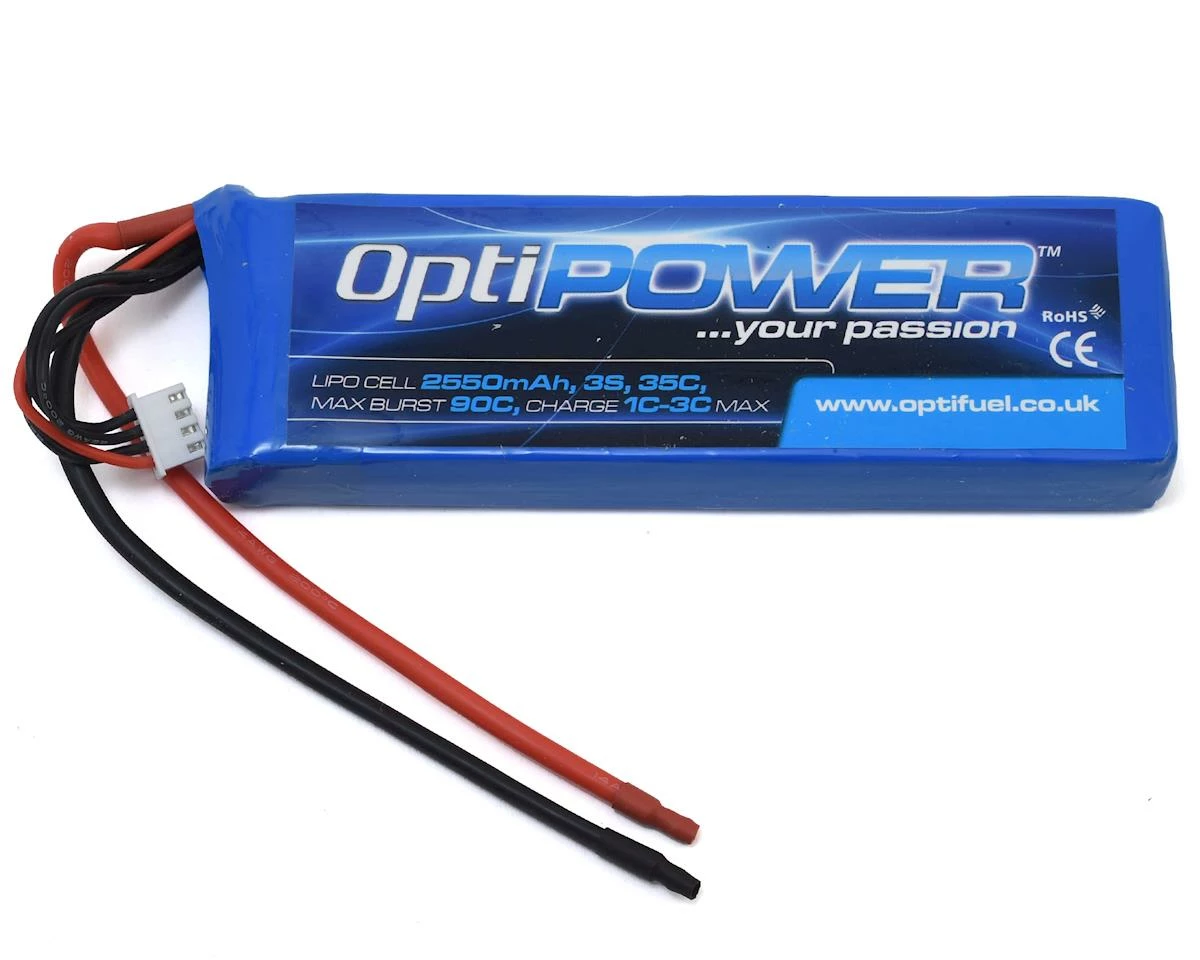 Discount π Optipower 3S 35C LiPo Battery (11.1V/2550mAh) π 1 Discount π Optipower 3S 35C LiPo Battery (11.1V/2550mAh) π