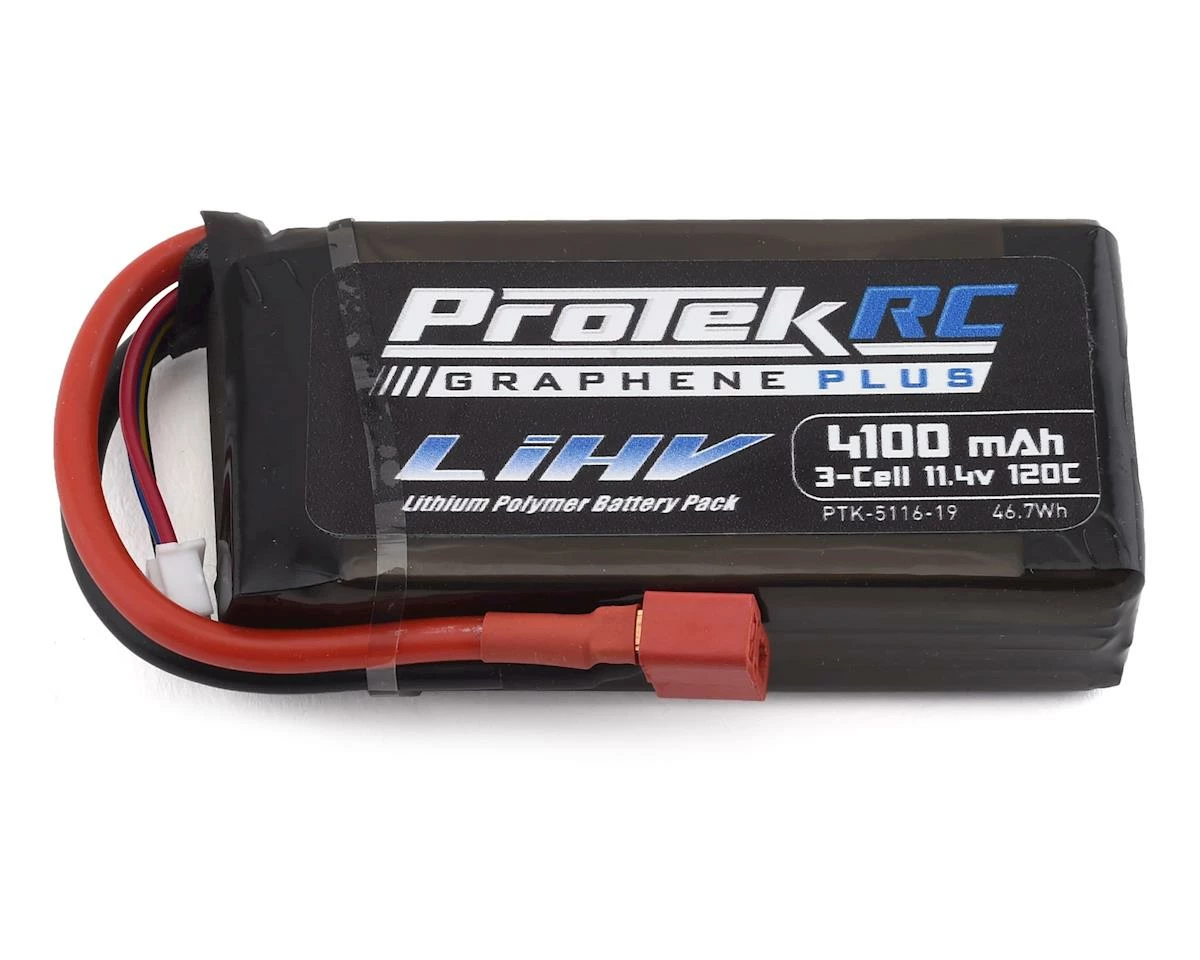 Cheap π ProTek RC 3S 120C Si-Graphene + HV Shorty LiPo Battery (11.4V/4100mAh) w/T-Style Connector π 1 Cheap π ProTek RC 3S 120C Si-Graphene + HV Shorty LiPo Battery (11.4V/4100mAh) w/T-Style Connector π