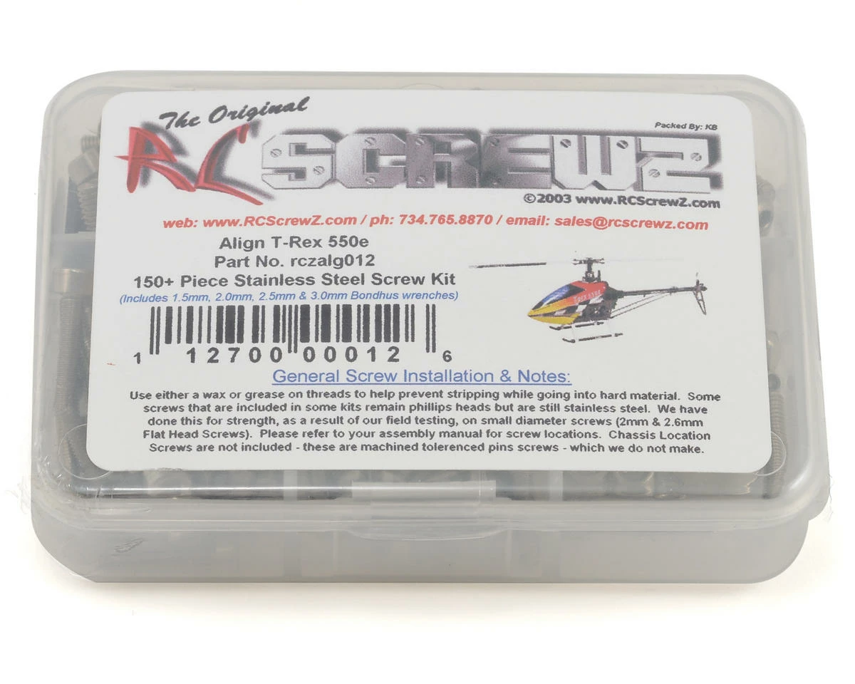 Buy π RC Screwz Align T-Rex 550E Stainless Steel Screw Kit π 1 Buy π RC Screwz Align T-Rex 550E Stainless Steel Screw Kit π