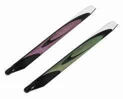 Flash Sale ⌛ RotorTech 715mm "Ultimate" Flybarless Main Blade Set (Purple/Green) (Limited Edition) 😀