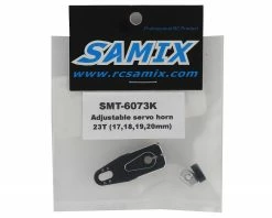 New 🎉 Samix Aluminum Adjustable Servo Horn (23T-KO/Sanwa) (Black) 🔔 -Helicopters Sales samsmt 6073k 2
