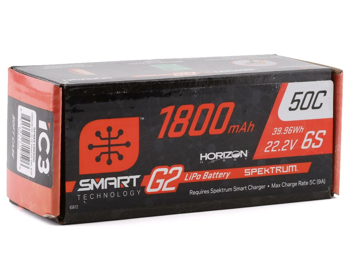Hot Sale ๐ Spektrum RC 6S Smart G2 LiPo 50C Battery Pack (22.2V/1800mAh) w/IC3 Connector ๐ฏ 2 Hot Sale ๐ Spektrum RC 6S Smart G2 LiPo 50C Battery Pack (22.2V/1800mAh) w/IC3 Connector ๐ฏ - Image 2