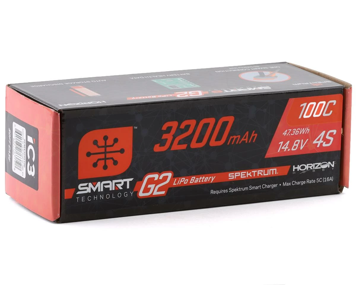 Top 10 😍 Spektrum RC 4S Smart G2 LiPo 100c Battery Pack (14.8V/3200mAh) w/IC3 Connector 🔔 2 Top 10 😍 Spektrum RC 4S Smart G2 LiPo 100c Battery Pack (14.8V/3200mAh) w/IC3 Connector 🔔 - Image 2