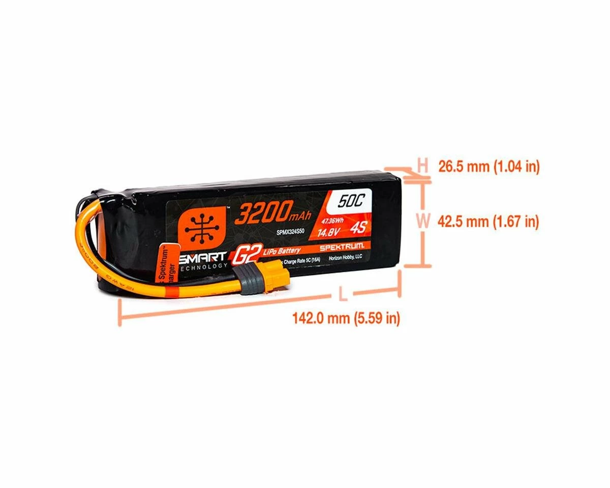 Best reviews of 😍 Spektrum RC 4S Smart G2 LiPo 50C Battery Pack (14.8V/3200mAh) w/IC3 Connector 🌟 3 Best reviews of 😍 Spektrum RC 4S Smart G2 LiPo 50C Battery Pack (14.8V/3200mAh) w/IC3 Connector 🌟 - Image 3