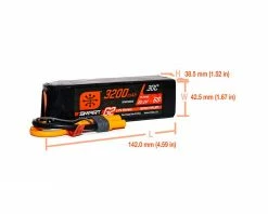 Promo 🛒 Spektrum RC 6S Smart G2 LiPo 30C Battery Pack (22.2V/3200mAh) w/IC5 Connector 🛒 -Helicopters Sales spmx326s30 2