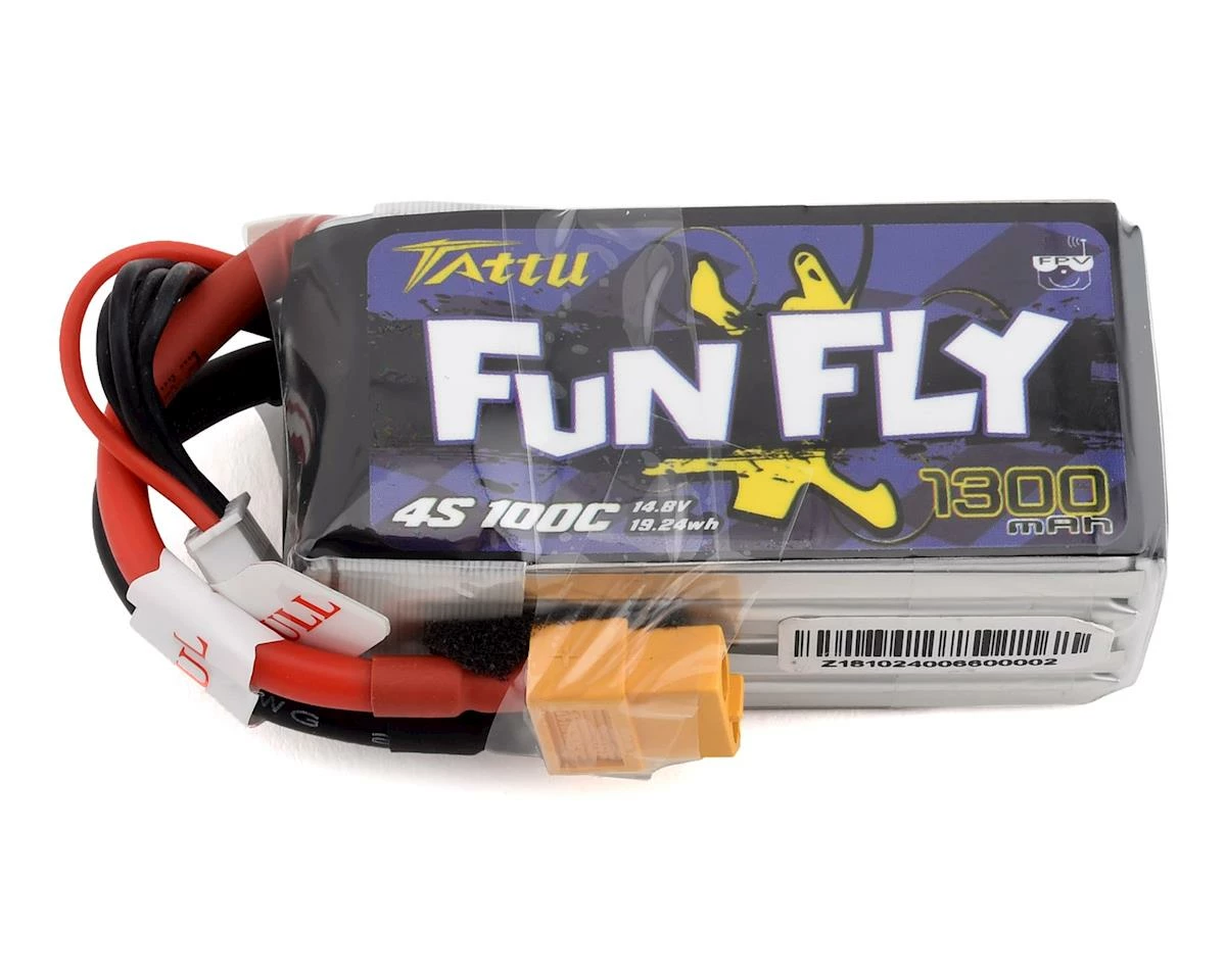Cheapest π Tattu FunFly 4S LiPo Battery 100C (14.8V/1300mAh) (JST-XH) w/XT-60 Connector π 1 Cheapest π Tattu FunFly 4S LiPo Battery 100C (14.8V/1300mAh) (JST-XH) w/XT-60 Connector π