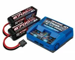 Brand new 👏 Traxxas EZ-Peak Live 4S "Completer Pack" Multi-Chemistry Battery Charger w/Two Power Cell 4S Batteries (6700mAh) 🧨
