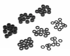 Cheapest ⌛ Yeah Racing 3x0.25/0.5/1.5/2/2.5/3mm Flat Washer Set (Black) (70) 🔔