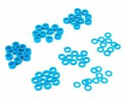 Discount ⌛ Yeah Racing 3x0.25/0.5/1.5/2/2.5/3mm Flat Washer Set (Blue) (70) 👏